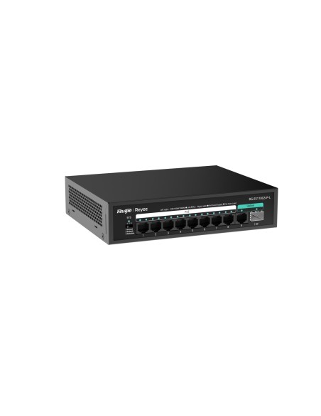 Switch 8x100Mbps, 1xGb, 1xSFP, 8xPoE+ 120W metal