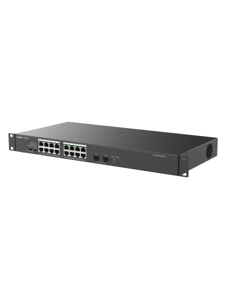 Reyee RG-ES118GS-P-L - Switch 16xGb, 2xGb/SFP, 16xPoE+ 247W, no gestionado, metal