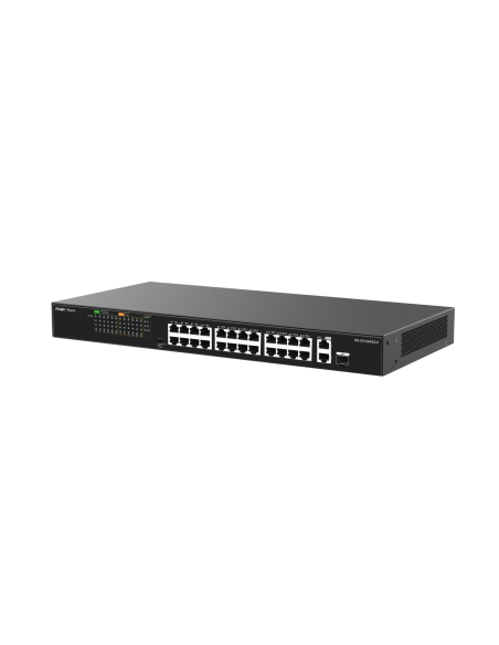 Reyee RG-ES126FGS-P - Switch 24x100Mbps, 1xGb, 1xSFP, 24xPoE 370W, no gestionado, metal