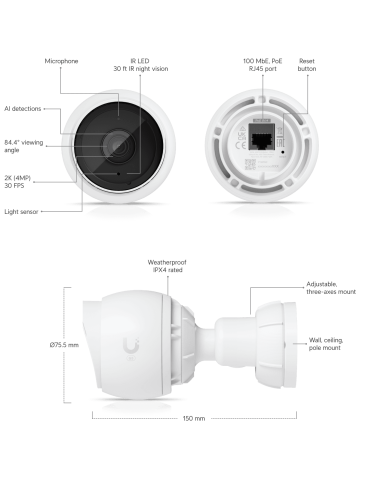 Ubiquiti UVC-G5-BULLET-3 - Pack 3...