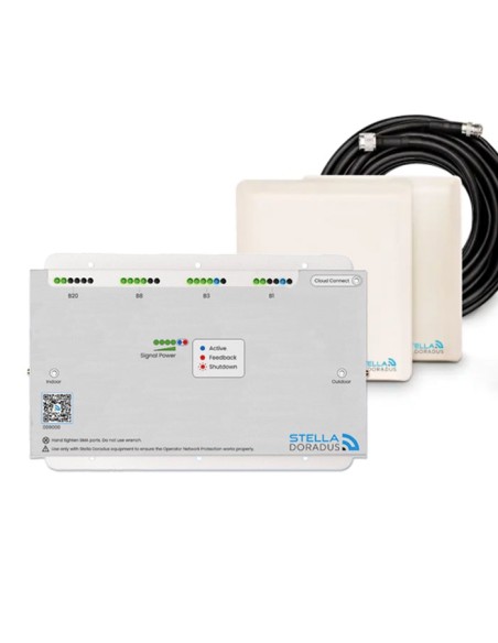 Stella Doradus KIT iR4-SOHO - iRepeater SOHO iR4 -  4 bandas B20, B8, B3, B1
