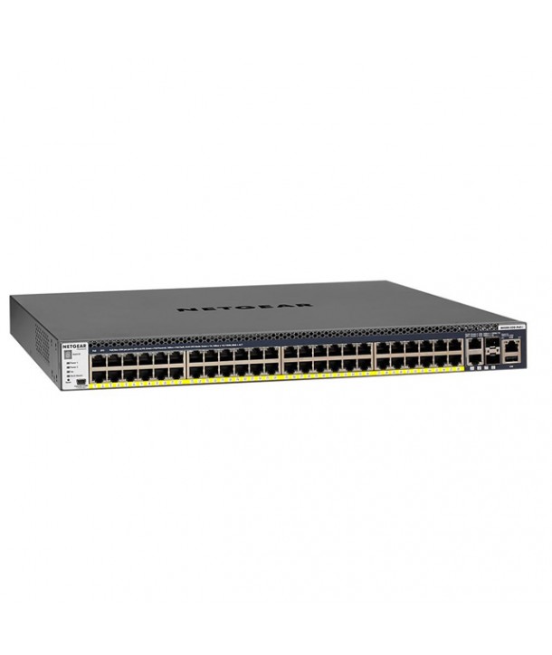 Netgear M4300-52G-PoE+ (1,000W PSU) Stackable Managed Switch with 48x1G PoE+ and 4x10G incl