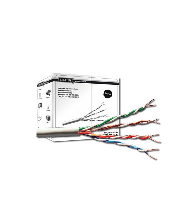 Digitus IC-1611-V-305-LSZH Cable UTP CAT. 6 libre de halógenos, caja de 305 metros.