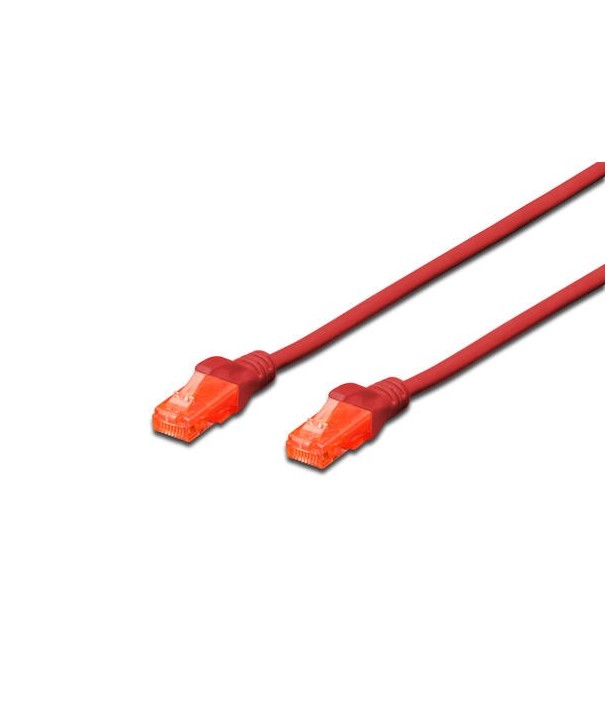 Digitus DK-1614-030/R Latiguillo UTP CAT. 6 flexible 3 metros color ROJO