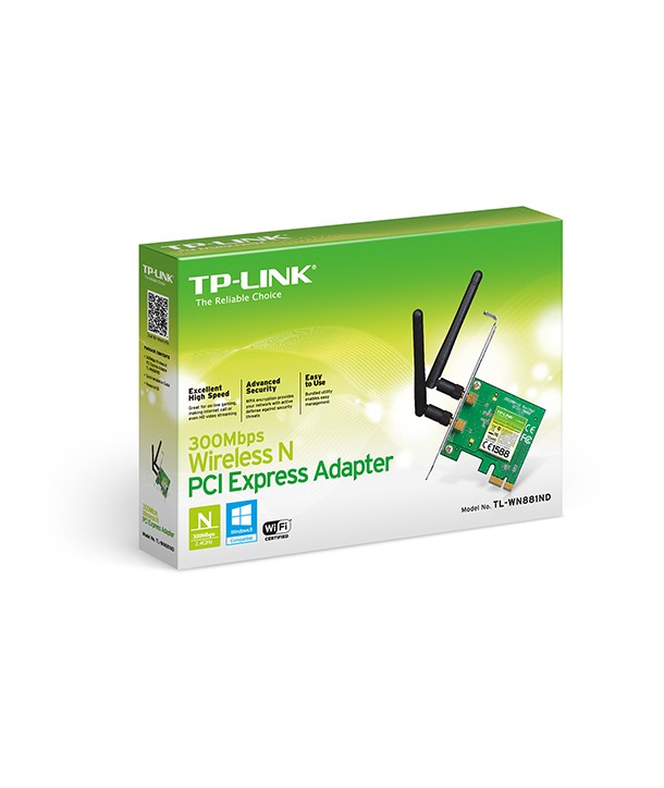 TP-Link TL-WN881ND Adaptador PCI Express N a 300Mbps, 2 antenas desmontables