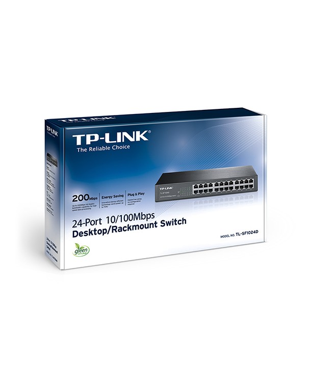 TP-Link TL-SF1024D Switch, 24 x 10/100M RJ45, carcasa de metal 13 pulgadas