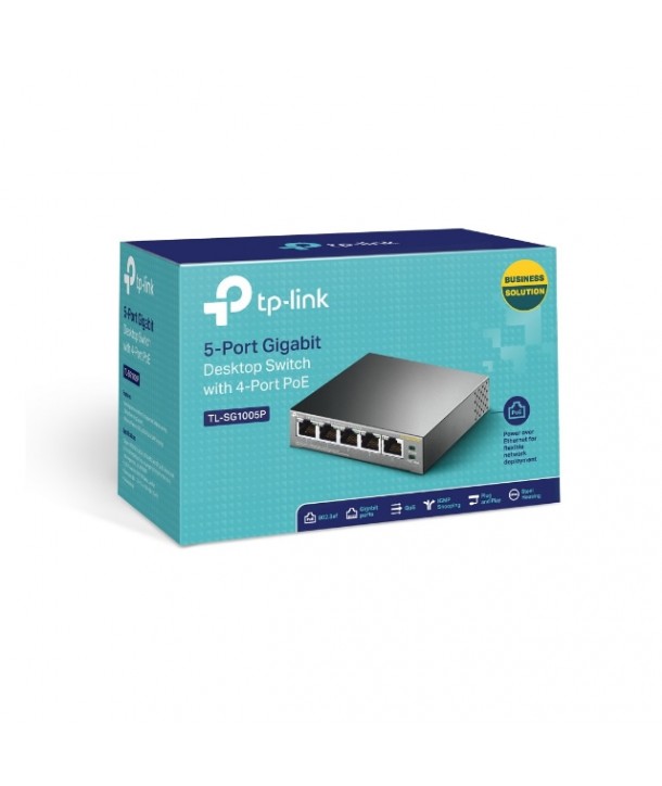 TP-Link TL-SG1005P Switch Gigabit de 5 puertos (4 puertos PoE)