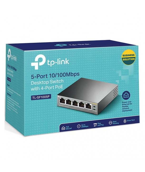 TP-Link TL-SF1005P Switch de 5 puertos 10/100Mbps (4 puertos PoE)