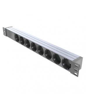 Digitus IC-3308-SILVER Regleta Alimentación de 8 Tomas Schuko 19" (Rack)