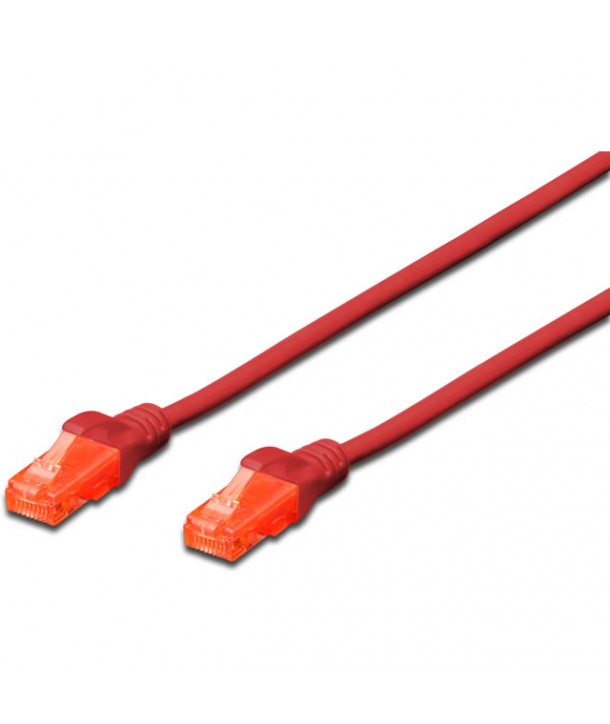 Latiguillo Cat-6 DE 1 Mt.LSZHcolor ROJO (Cobre)