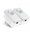 TP-Link TL-PA4010P KIT - Kit de inicio con adaptadores Powerline AV600 con enchufe incorporado