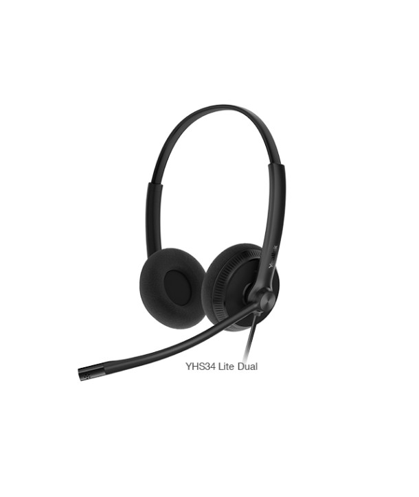 Yealink YHS34-LITE-DUAL Auriculares biaurales con cable conexión RJ