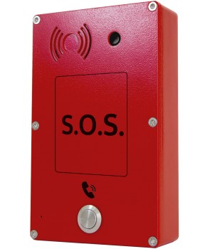 Ciser System C006-R-E - Intercomunicador Panphone Analógico Serie C de Superficie 1 botón Rojo