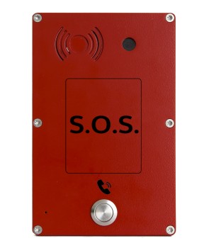 Ciser System C510-E-R - Intercomunicador Panphone IP-SIP Serie C de Superficie 1 botón Rojo 1 puerto Ethernet, full duplex