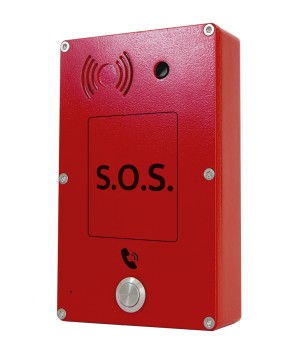 Ciser System C511-E-R - Intercomunicador Panphone IP-SIP Serie C de Superficie 1 botón Rojo 2xEthernet Cámara 2