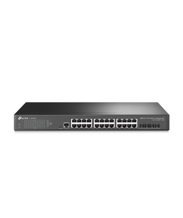 TP-Link TL-SG3428X - Switch gestionable JetStream de 24 puertos Gigabit L2 + con 4 ranuras SFP + de 10 GE