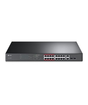 TP-LINK TL-SL1218MP - Switch 16 Puertos PoE+ de 10/100Mbps, 2xGb, 2xSFP