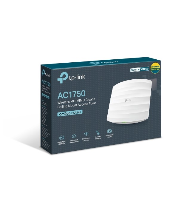 TP-Link EAP245 Punto de acceso de montaje en techo Gigabit inalámbrico MU-MIMO AC1750